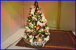 Rare Danbury Westie Christmas Tree Rare Decoration Lighted Dog Tree