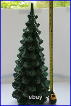 Rare Extra Large VINTAGE Ceramic Christmas Tree 1970's Atlantic Mold with Base 32
