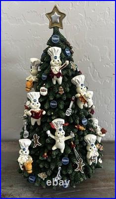 Rare Pillsbury Doughboy DANBURY MINT Lighted 13 Christmas Tree