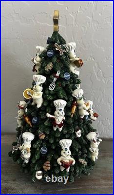 Rare Pillsbury Doughboy DANBURY MINT Lighted 13 Christmas Tree