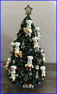 Rare Pillsbury Doughboy DANBURY MINT Lighted 13 Christmas Tree