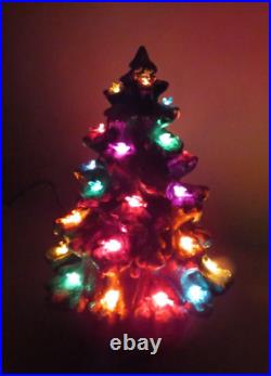 Rare Vtg 1979 Ann's Original Ceramic Light Up Christmas Tree 18 1/2 Tall Birds Rare Vtg 1979 Ann's Original Ceramic Light Up Christmas Tree 18 1/2 Tall Birds