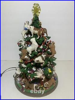 Retired Danbury Mint English Bulldog Lighted Christmas Tree Limited Edition Rare