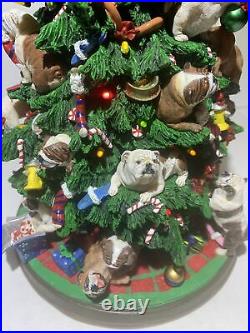 Retired Danbury Mint English Bulldog Lighted Christmas Tree Limited Edition Rare