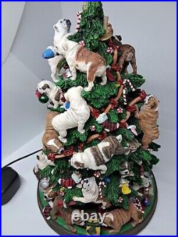 Retired Danbury Mint English Bulldog Lighted Christmas Tree Rare READ No Star Retired Danbury Mint English Bulldog Lighted Christmas Tree Rare READ No Star