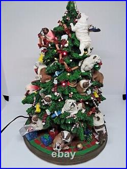 Retired Danbury Mint English Bulldog Lighted Christmas Tree Rare READ No Star Retired Danbury Mint English Bulldog Lighted Christmas Tree Rare READ No Star