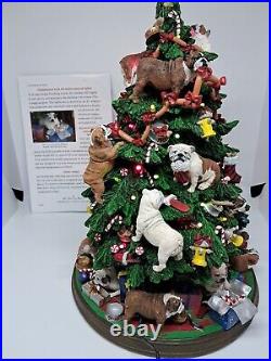 Retired Danbury Mint English Bulldog Lighted Christmas Tree Rare READ No Star Retired Danbury Mint English Bulldog Lighted Christmas Tree Rare READ No Star
