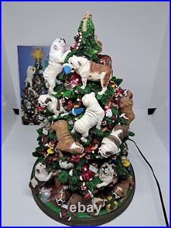 Retired Danbury Mint English Bulldog Lighted Christmas Tree Rare READ No Star Retired Danbury Mint English Bulldog Lighted Christmas Tree Rare READ No Star