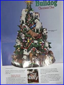 Retired Danbury Mint English Bulldog Lighted Christmas Tree Rare READ No Star Retired Danbury Mint English Bulldog Lighted Christmas Tree Rare READ No Star