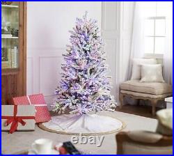 Santa's Best Starry Light 5' Flocked Multi-function Microlight Christmas Tree