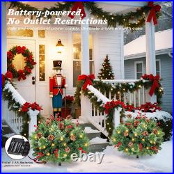 Set of 2 Prelit Pathway Christmas Trees with 50 LED Lights