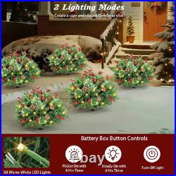 Set of 2 Prelit Pathway Christmas Trees with 50 LED Lights
