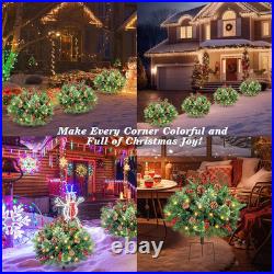 Set of 2 Prelit Pathway Christmas Trees with 50 LED Lights