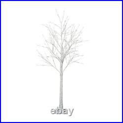 Set of 3 LED Birch Tree 4FT 6FT 8FT with Warm White Lights Christmas Decoration