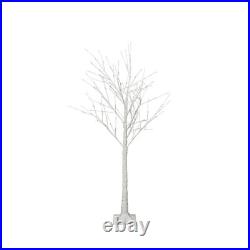 Set of 3 LED Birch Tree 4FT 6FT 8FT with Warm White Lights Christmas Decoration
