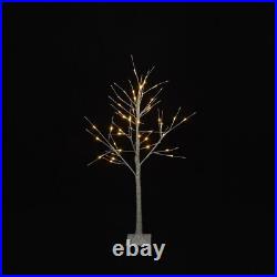 Set of 3 LED Birch Tree 4FT 6FT 8FT with Warm White Lights Christmas Decoration