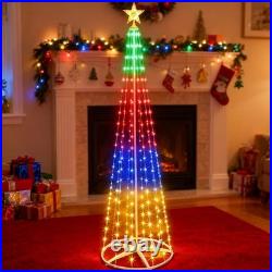 Smart LED lights 2.4M Christmas Cone Tree with Star Topper Christmas Tree APP