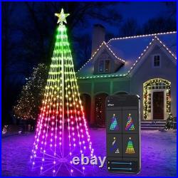 Smart Lighted Christmas Tree 265 LED RGB Christmas Cone Tree App Control, 6FT