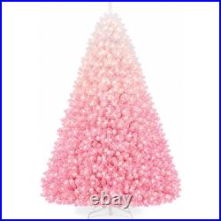 Snow Flocked LED Lights Hinged Stand Premium Pre-Lit Artificial Christmas Tree