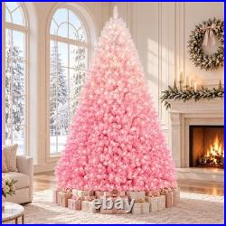Snow Flocked LED Lights Hinged Stand Premium Pre-Lit Artificial Christmas Tree