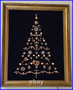 Spectacular Lighted Christmas Tree Jewelry Picture One-of-a-Kind 3-D Art