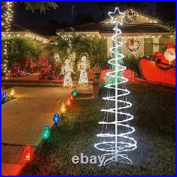 Spiral Christmas Tree Outdoor Christmas Decorations, 16 Color LED Lighted Tree