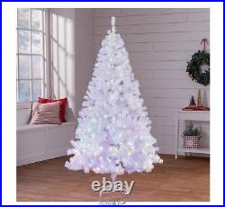 Stoneberry 6.5ft White Christmas Tree Multi Color Lights