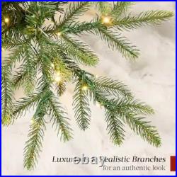 Stunning 12ft. Pre-Lit Artificial Aspen Slim Noble Fir Christmas Tree 12ft