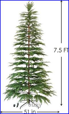 Stunning 7.5 Ft Christmas Cypress Tree 350 LED Lights for Indoor Festivities