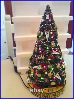 The Danbury Mint 2001 Green Bay Packers Lighted Christmas Tree