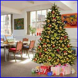 Topbuy 7.5' PE/PVC Artificial Pine Tree Pre-Lit Christmas Tree With 540 LED Lights