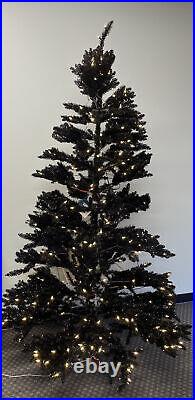 Treetopia BLACK 7 Ft Tree LED Clear Lights NEWithOpen Christmas New Year Halloween