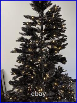 Treetopia BLACK 7 Ft Tree LED Clear Lights NEWithOpen Christmas New Year Halloween