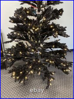 Treetopia BLACK 7 Ft Tree LED Clear Lights NEWithOpen Christmas New Year Halloween