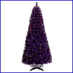 Treetopia Basics Purple 6 Foot Artificial Tree with Clear LED Lights (Open Box)
