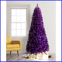Treetopia Basics Purple 6 Foot Artificial Tree with Clear LED Lights (Open Box)