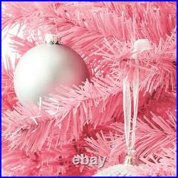 Treetopia Pink 7.5 Foot Prelit Christmas Tree with LED Lights and Stand(For Parts)