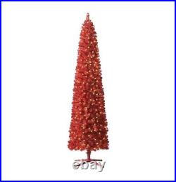 Treetopia Tango Red Lipstick 7' Prelit Pencil Christmas Tree (NEW)