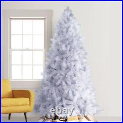 Treetopia Winter White 7 Foot Prelit Holiday Christmas Tree with Lights (Used)