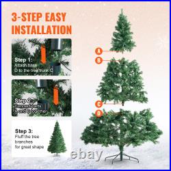 VEVOR 6.5/7.5FT Christmas Tree Prelit Holiday Decor Tree with 450/550 LED Lights