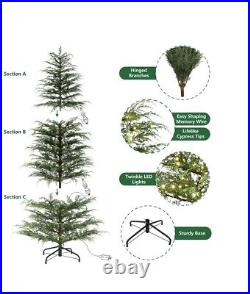 VIRAL My Texas House 7.5 Ft Pre Lit Cypress Tree Christmas 500 LED Lights Cedar VIRAL My Texas House 7.5 Ft Pre Lit Cypress Tree Christmas 500 LED Lights Cedar
