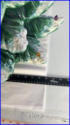 VTG Atlantic Mold 22 Ceramic Lighted Flocked Christmas Tree Musical Pls Read VTG Atlantic Mold 22 Ceramic Lighted Flocked Christmas Tree Musical Pls Read