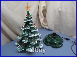 VTG Atlantic Mold Ceramic Lighted Christmas Tree with Base 18 (1978)