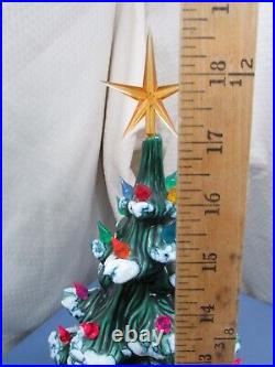 VTG Atlantic Mold Ceramic Lighted Christmas Tree with Base 18 (1978)