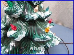 VTG Atlantic Mold Ceramic Lighted Christmas Tree with Base 18 (1978)