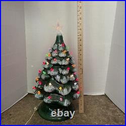 VTG LIGHTED MARCIA CERAMICS CHRISTMAS TREE 18 In Excellent Condition