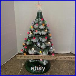 VTG LIGHTED MARCIA CERAMICS CHRISTMAS TREE 18 In Excellent Condition