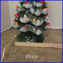 VTG LIGHTED MARCIA CERAMICS CHRISTMAS TREE 18 In Excellent Condition