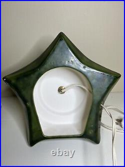 VTG Light Up Ceramic Christmas Tree LG 21.5 inches Green Star Base Holland Mold VTG Light Up Ceramic Christmas Tree LG 21.5 inches Green Star Base Holland Mold