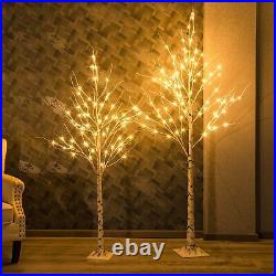 Vanthylit Prelit Birch Tree Light, White Christmas Tree for Home Party Weddin